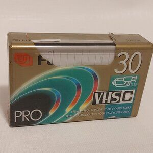 Fuji Film Pro Premium High Grade VHS-C for Camcorder Blank Tape TC-30 NEW
